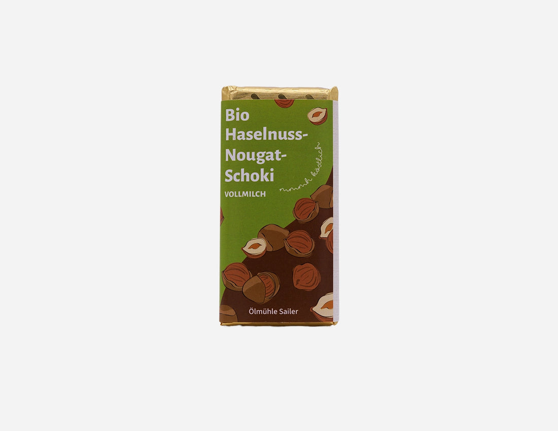 Bio Haselnuss-Nougat-Schoki – Ölmühle Sailer